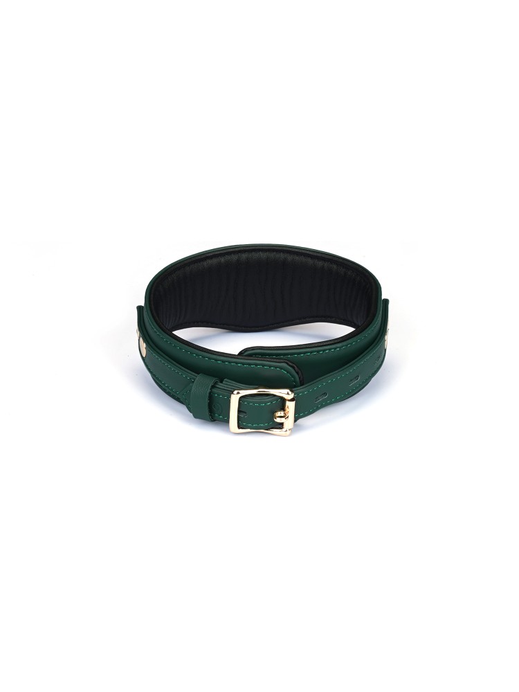 Obroża Mossy Chic Leather Curved Collar Liebe Seele