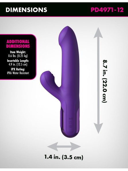 Wibrator króliczek Super SoniX Thruster - Purple Fantasy For Her
