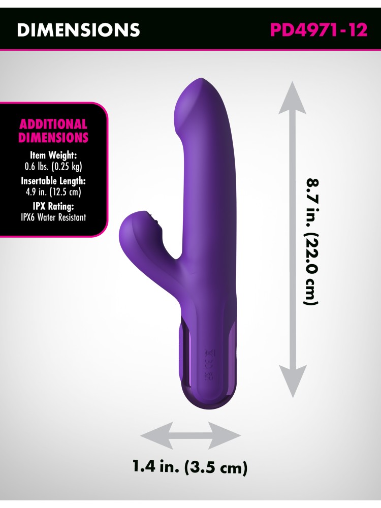 Wibrator króliczek Super SoniX Thruster - Purple Fantasy For Her