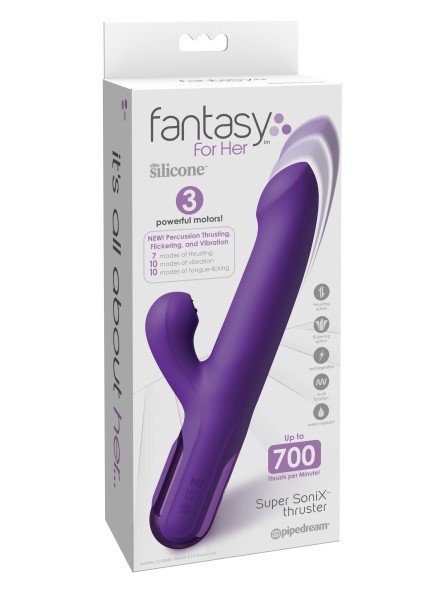 Wibrator króliczek Super SoniX Thruster - Purple Fantasy For Her