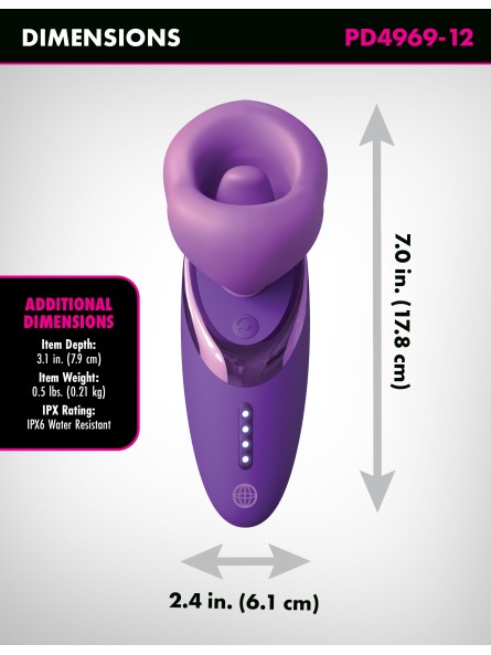 Stymulator łechtaczki Pleasure Sucker Purple Fantasy For Her