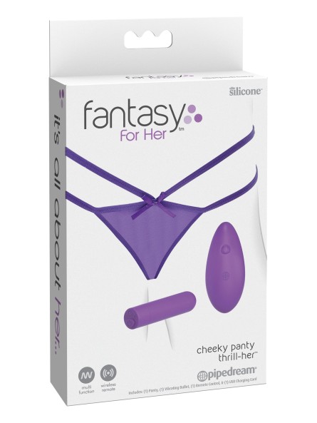 Bielizna z wibratorem Petite Panty Thrill-Her Purple Fantasy For Her