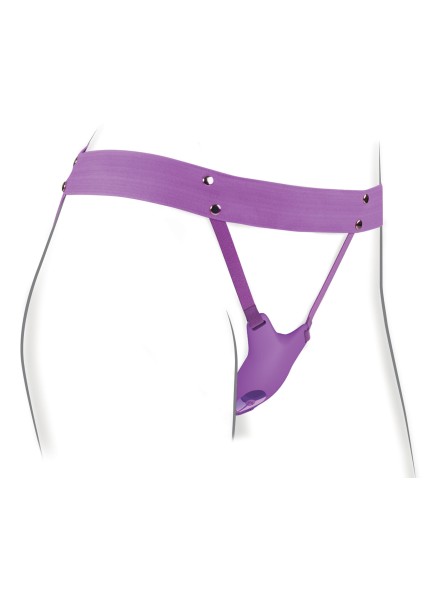 Uprząż z wibratorem Hands Free Strap On 1 Motor Fantasy For Her