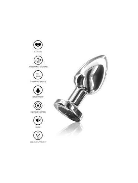 Wibrujący korek analny The Glider Vibrating Plug Medium Toy Joy