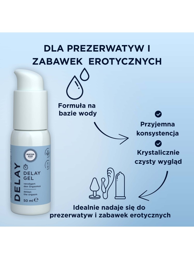 Żel opóźniający Delay Gel 50ml Mister Size