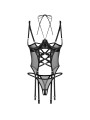 Dominna gorset i stringi otwarte 2XL/3XL Obsessive