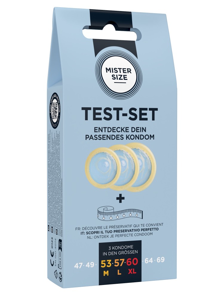Zestaw prezerwatyw Test-Set 53-57-60 3 Condoms Mister.Size