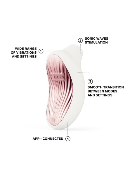 Stymulator łechtaczki sterowany aplikacją Sona 3 Cream LELO