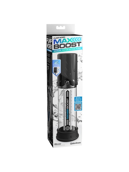 Pompka do penisa Max Boost - Black/Clear Pump Worx