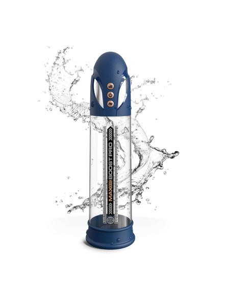 Pompka do penisa Max Boost Pro Flow - Blue/Clear Pump Worx