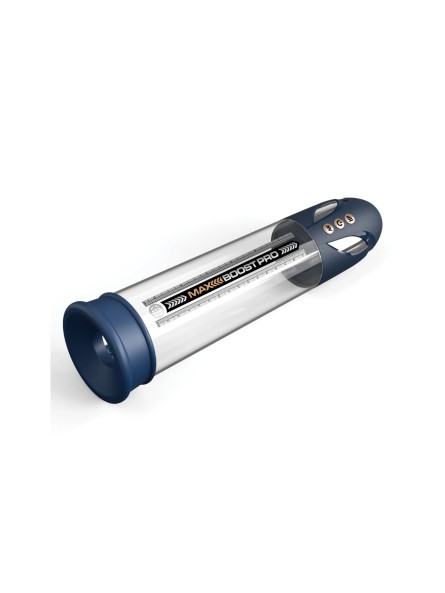 Pompka do penisa Max Boost Pro Flow - Blue/Clear Pump Worx
