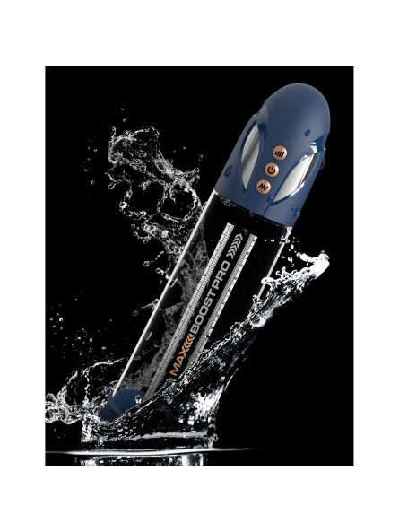 Pompka do penisa Max Boost Pro Flow - Blue/Clear Pump Worx