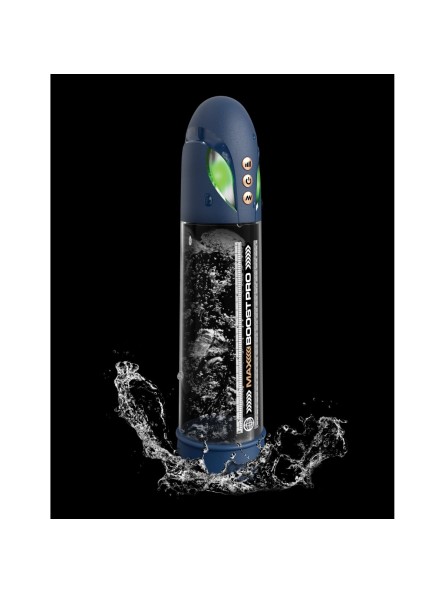 Pompka do penisa Max Boost Pro Flow - Blue/Clear Pump Worx