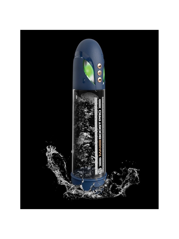 Pompka do penisa Max Boost Pro Flow - Blue/Clear Pump Worx