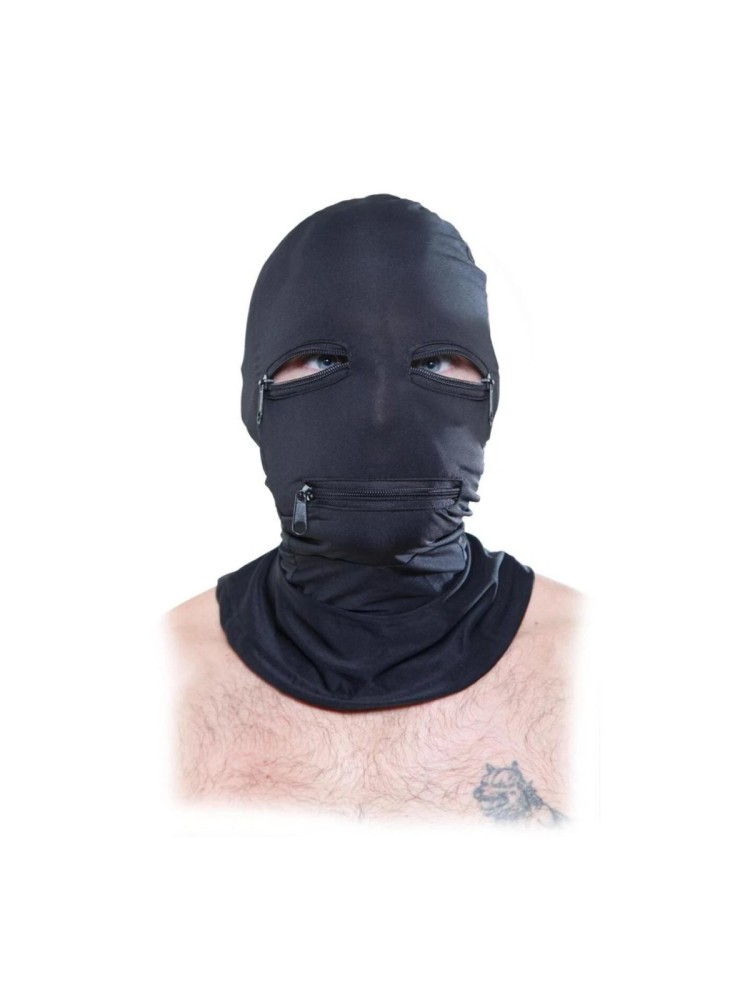 Kaptur z zamkami Zipper Face Hood Fetish Fantasy Series