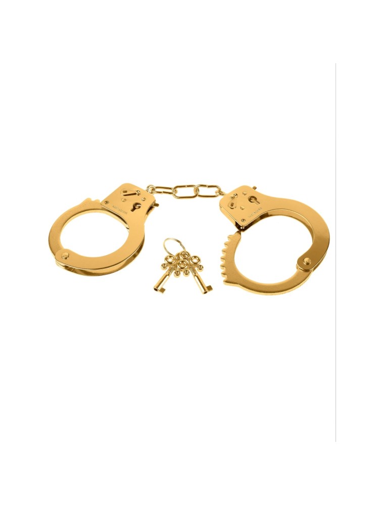 Kajdanki Metal Cuffs Fetish Fantasy Gold