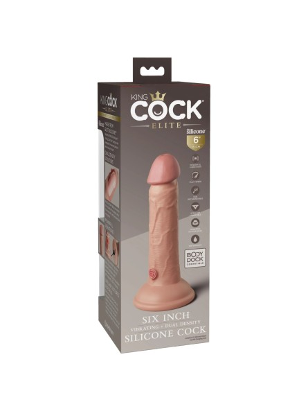 Dildo 15 cm 6 Inch Dual Density Vibe Cock Light King Cock Elite