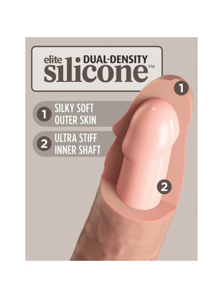 Dildo 15 cm 6 Inch Dual Density Vibe Cock Light King Cock Elite
