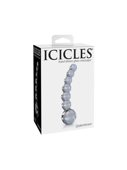 Luksusowy szklany masażer No.66 Transparent Icicles