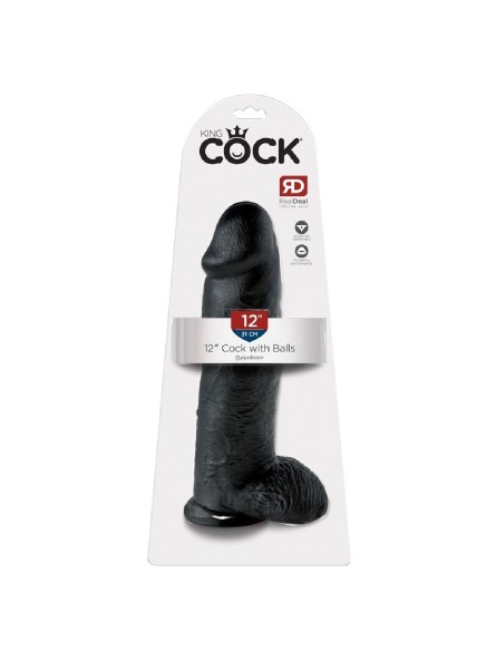 Dildo 31 cm Cock 12 inch w/balls black King Cock
