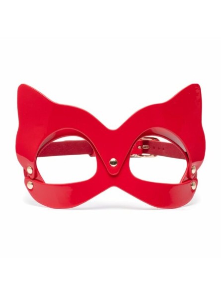 Maska na oczy High Gloss Cat Mask Red/Gold Kinky Diva