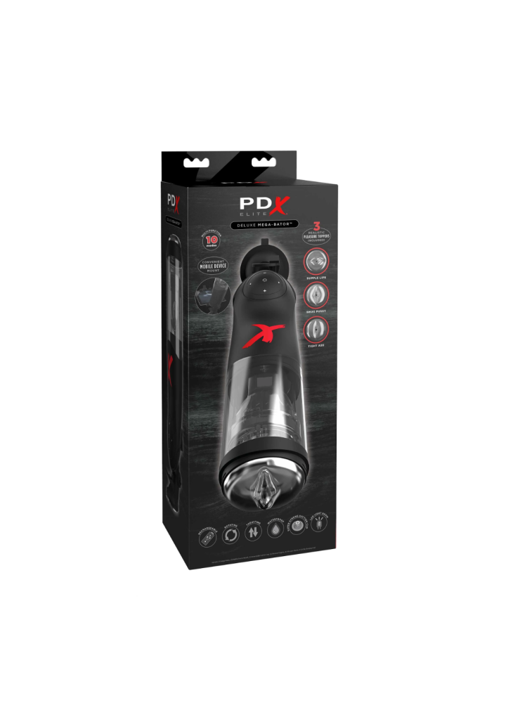 Masturbator Pdx Elite Deluxe Mega-Bator Clear Pipedream