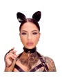 Kocie uszy High Gloss Cat Ears Black/Silver Kinky Diva