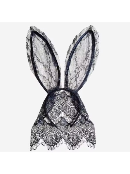 Koronkowa maska królika Bunny Mask Voile - Lace Kinky Diva