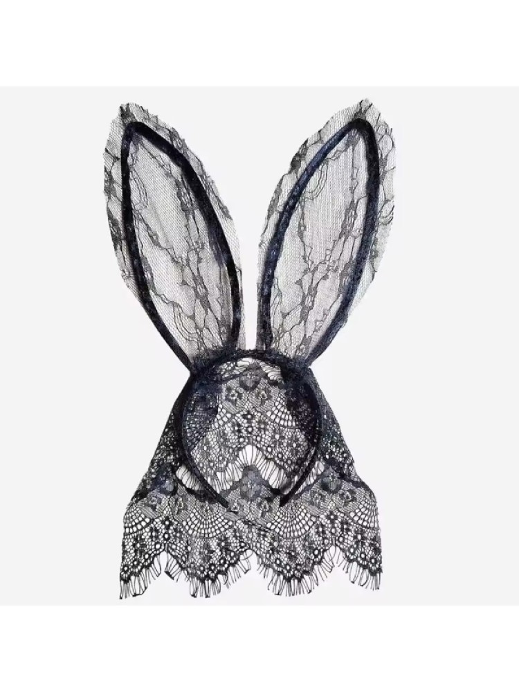 Koronkowa maska królika Bunny Mask Voile - Lace Kinky Diva
