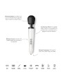 Wibrator różdżka Die Cast R Rechargeable Wand Massager White Doxy