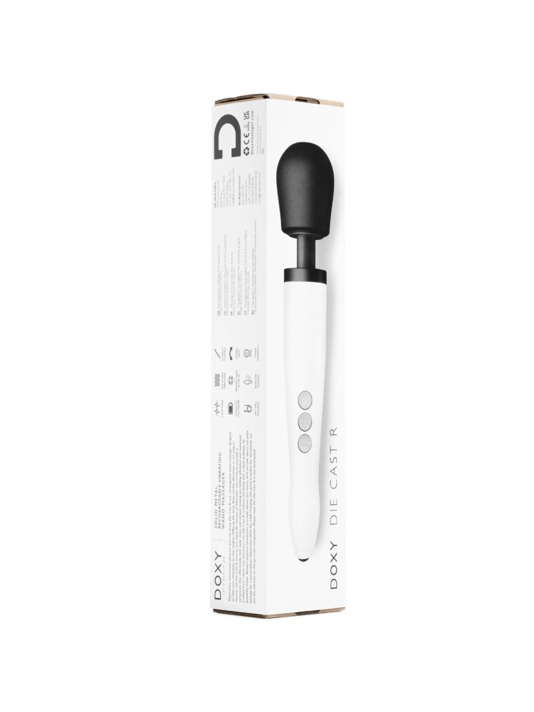 Wibrator różdżka Die Cast R Rechargeable Wand Massager White Doxy