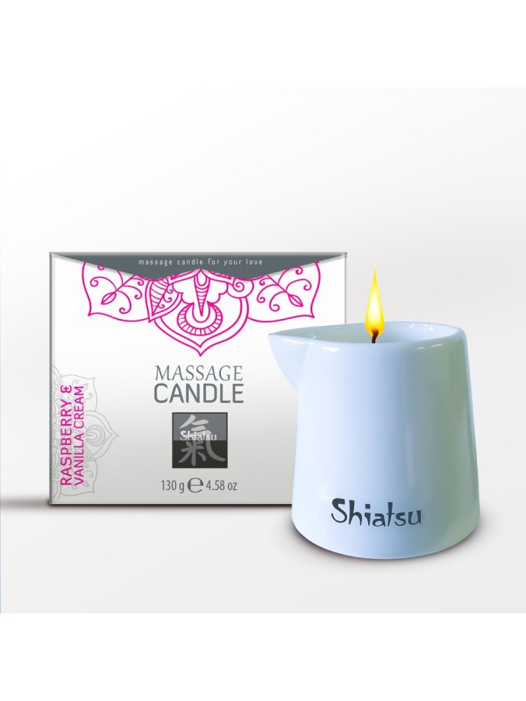 Świeca do masażu Massage Candle Raspberry & Vanilla Cream Shiatsu