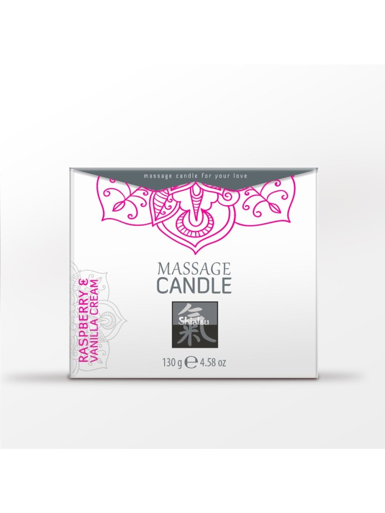 Świeca do masażu Massage Candle Raspberry & Vanilla Cream Shiatsu