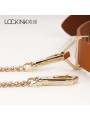 Obroża ze smyczą Collar With Leash Set Brown LOCKINK