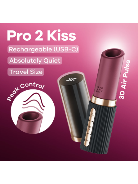 Powietrzny stymulator łechtaczki Pro 2 Kiss Satisfyer