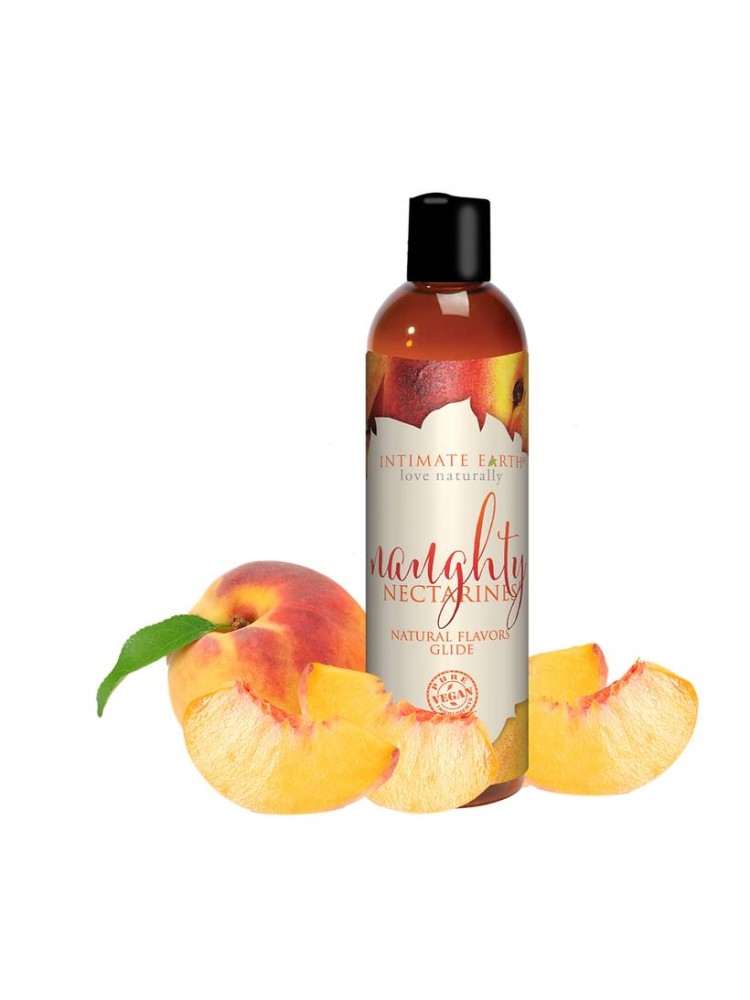 Naughty Nectarines Natural Flavors Glide 120Ml Intimate Earth