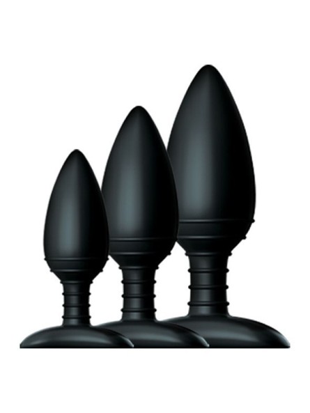 Zestaw 3 Korków Analnych Butt Plug Trio 3 Solid Silicone Butt Plugs S M L Nexus