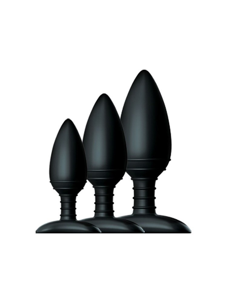 Zestaw 3 Korków Analnych Butt Plug Trio 3 Solid Silicone Butt Plugs S M L Nexus