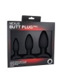 Zestaw 3 Korków Analnych Butt Plug Trio 3 Solid Silicone Butt Plugs S M L Nexus