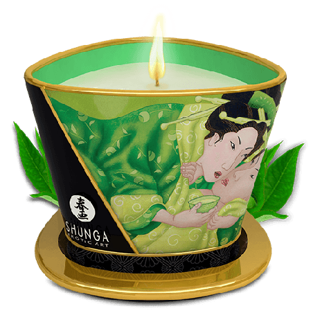 Świeca Do Masażu O Zapachu Zielonej Herbaty Green Tea Massage Candle 170 Ml Shunga