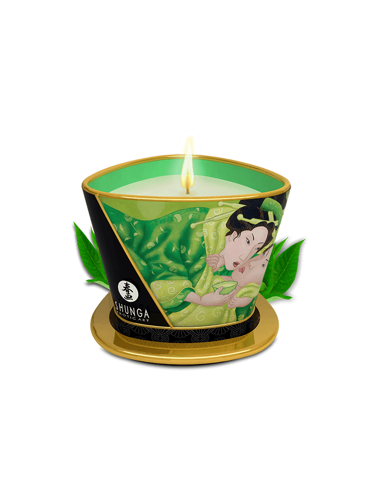 Świeca Do Masażu O Zapachu Zielonej Herbaty Green Tea Massage Candle 170 Ml Shunga