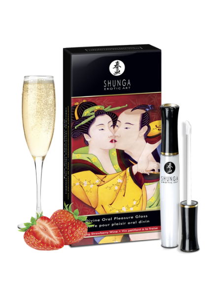 Stymulująca Pomadka Do Seksu Oralnego O Smaku Szampana Z Truskawkami Oral Pleasure Gloss Sparkling Strawberry Wine 10 Ml Shunga