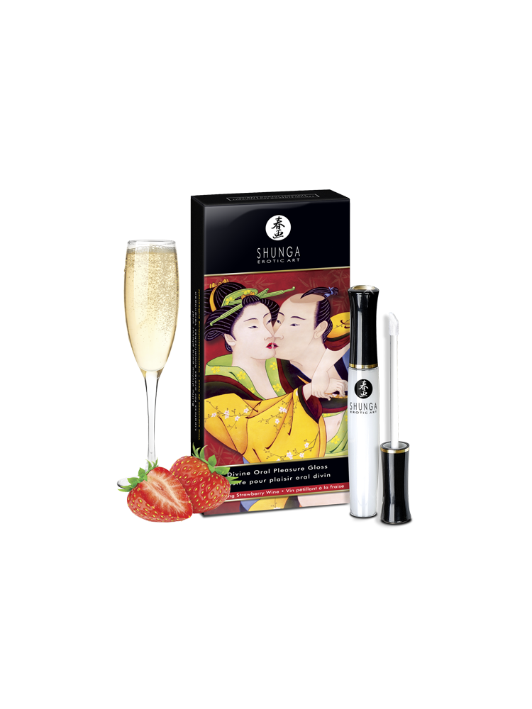 Stymulująca Pomadka Do Seksu Oralnego O Smaku Szampana Z Truskawkami Oral Pleasure Gloss Sparkling Strawberry Wine 10 Ml Shunga