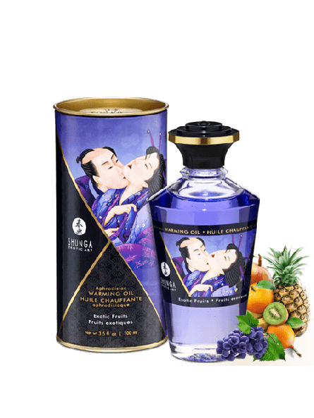 Jadalny Olejek Rozgrzewający Do Miejsc Intymnych O Smaku Owoców Egzotycznych Aphrodisiac Warming Oil Exotic Fruits 100Ml Shunga