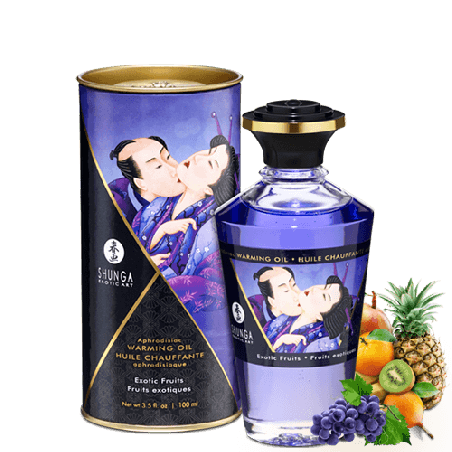 Jadalny Olejek Rozgrzewający Do Miejsc Intymnych O Smaku Owoców Egzotycznych Aphrodisiac Warming Oil Exotic Fruits 100Ml Shunga