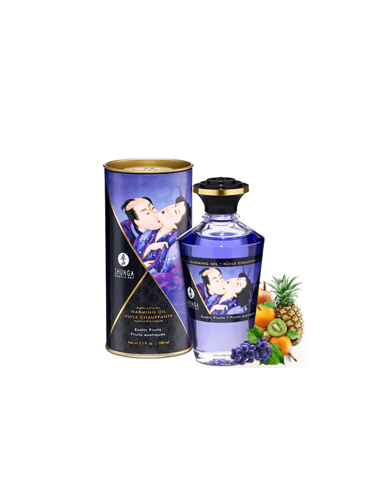 Jadalny Olejek Rozgrzewający Do Miejsc Intymnych O Smaku Owoców Egzotycznych Aphrodisiac Warming Oil Exotic Fruits 100Ml Shunga