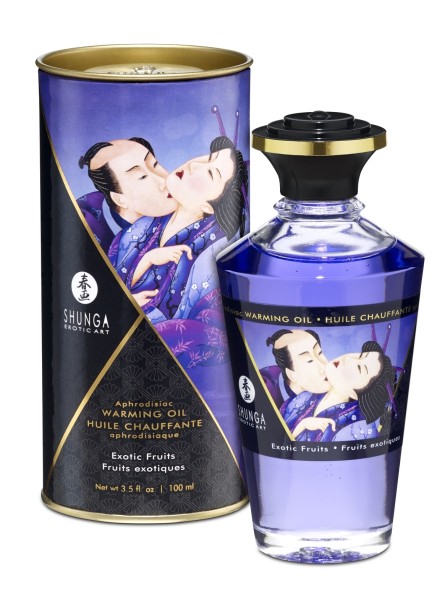 Jadalny Olejek Rozgrzewający Do Miejsc Intymnych O Smaku Owoców Egzotycznych Aphrodisiac Warming Oil Exotic Fruits 100Ml Shunga