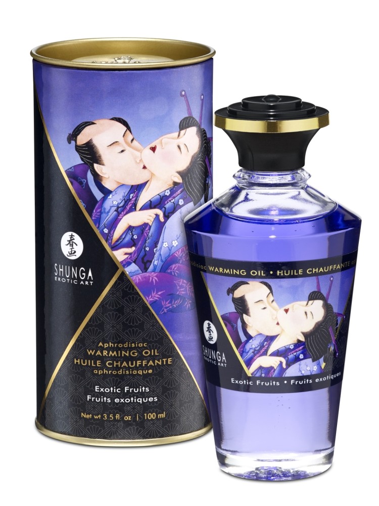 Jadalny Olejek Rozgrzewający Do Miejsc Intymnych O Smaku Owoców Egzotycznych Aphrodisiac Warming Oil Exotic Fruits 100Ml Shunga