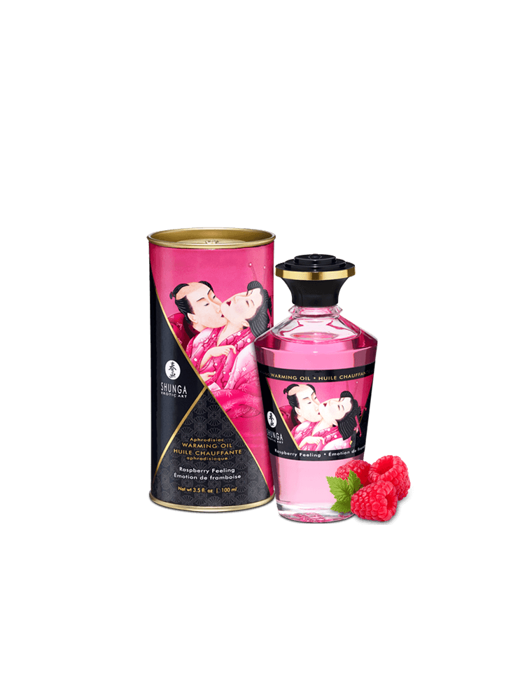 Jadalny Olejek Rozgrzewający Do Miejsc Intymnych O Smaku Malinowym Aphrodisiac Warming Oil Raspberry Feeling 100Ml Shunga