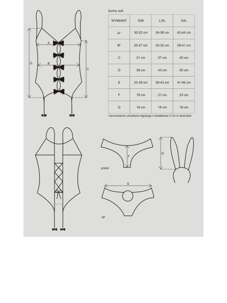 Bunny Suit Kostium L/Xl Obsessive